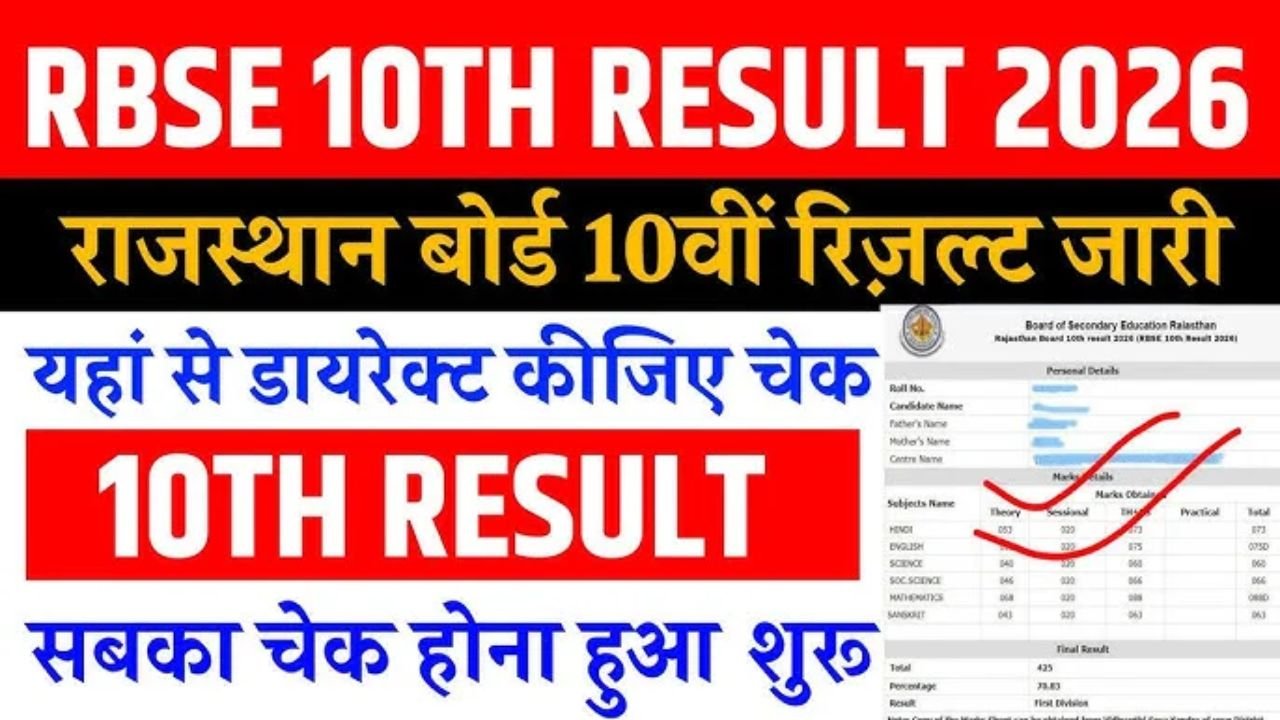 RBSE 10th Result 2026 – Expected Date, Official Update, and Complete Student Guide
